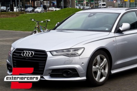 Bočne mrežice ACC poklopci (crna) / Audi A6 C7 4G S Line Facelift (2015-2018), SGAUA64GFBWH