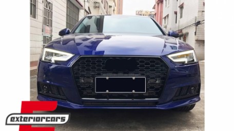 Bočne mrežice ACC poklopci RS4 dizajn (piano crna) / Audi A4 B9 limuzina karavan (2016-2019), SGAUA4B9NB