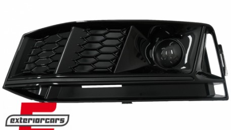 Bočne mrežice ACC poklopci RS4 dizajn (piano crna) / Audi A4 B9 S-Line limuzina karavan (2016-2019), SGAUA4B9SB
