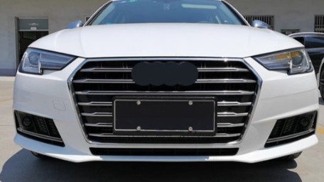 Bočne mrežice ACC poklopci RS4 dizajn (piano crna/srebrna) / Audi A4 B9 limuzina karavan (2016-2019), SGAUA4B9NS