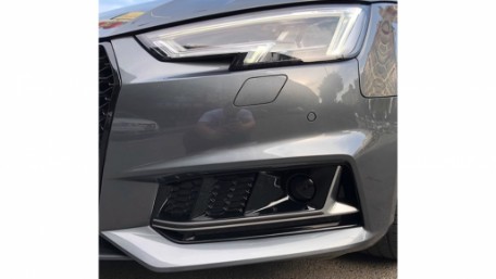 Bočne mrežice ACC poklopci RS4 dizajn (piano crna/srebrna) / Audi A4 B9 limuzina karavan (2016-2019), SGAUA4B9NS