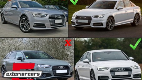 Bočne mrežice ACC poklopci RS4 dizajn (piano crna/srebrna) / Audi A4 B9 S-Line limuzina karavan (2016-2019), SGAUA4B9SS