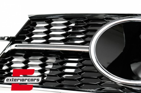 Bočne mrežice (piano crna/chrome) / AUDI A6 C7 4G Facelift (2015-2018), SGAUA64GFN