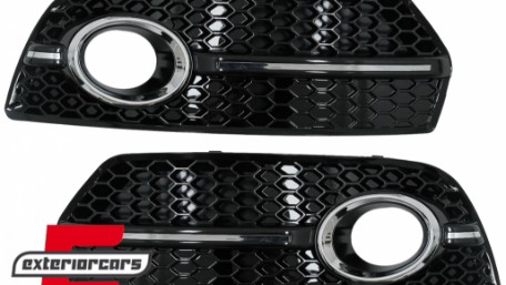 Bočne mrežice RS dizajn (crna/chrome) / Audi Q5 SUV 8R (2008-2011), 40980SET