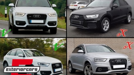 Bočne mrežice RS dizajn (piano crna) / Audi Q3 8U (2011-2014), SGAUQ38UB