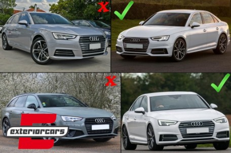 Bočne mrežice RS4 dizajn (piano crna) / Audi A4 B9 limuzina karavan S-Line (2016-2019), SGAUA4B9SBWOH