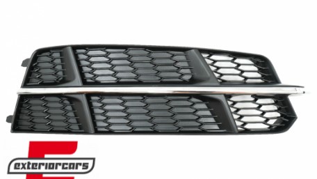 Bočne mrežice S-line dizajn (crna&chrome) / Audi A6 C7 4G S-Line Facelift (2015-2018), SGAUA64GFBWO