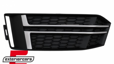 Bočne mrežice S-line dizajn (mat crna/chrome) / Audi A4 B9 limuzina karavan (2016-2019), SGAUA4B9SOEMB