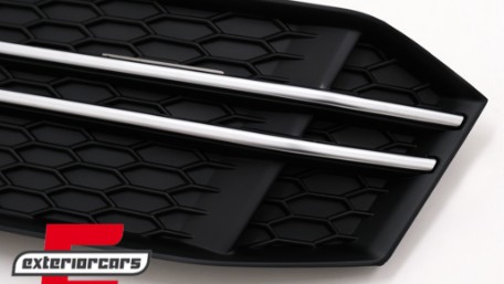 Bočne mrežice S-line dizajn (mat crna/chrome) / Audi A4 B9 limuzina karavan (2016-2019), SGAUA4B9SOEMB