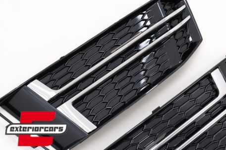Bočne mrežice S-line dizajn (piano crna/chrome) / Audi A4 B9 limuzina karavan (2016-2019), SGAUA4B9SOE
