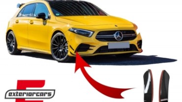 Bočni flapovi A35 AMG dizajn (piano crna) / Mercedes A-klasa W177 V177 (04.2018-12.2022), FFOBW177