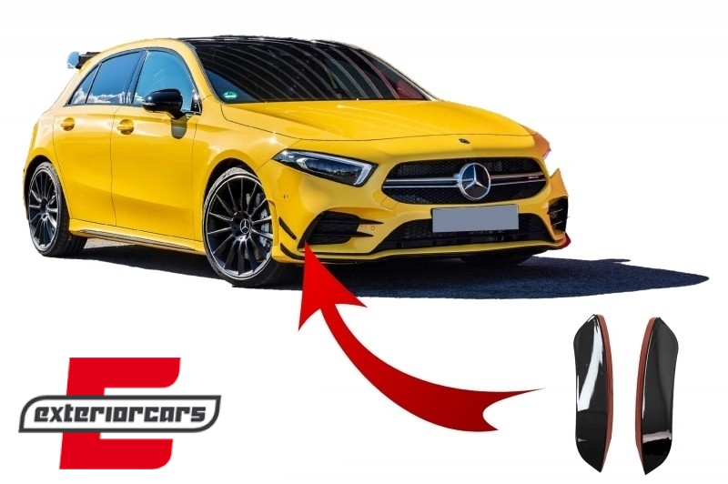 Bočni flapovi A35 AMG dizajn (piano crna) / Mercedes A-klasa W177 V177 (04.2018-12.2022), FFOBW177