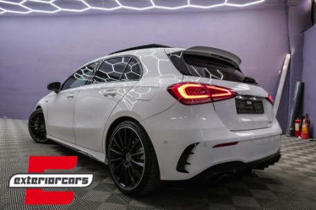 Bočni flapovi zadnjeg branika A35 AMG dizajn (piano crna) / Mercedes A-klasa W177 (04.2018-12.2022), GCP-1778001