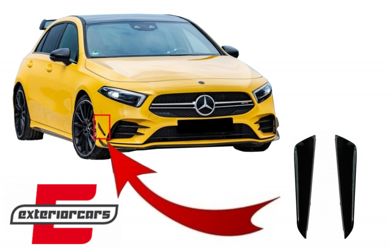 Bočni splitteri A35 AMG dizajn (piano crna) / Mercedes A-klasa W177 V177 (04.2018-), FBFOBW177