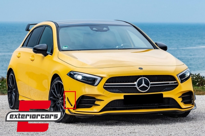 Bočni splitteri A35 AMG dizajn (piano crna) / Mercedes A-klasa W177 V177 (04.2018-), FBFOBW177