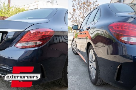Bočni stražnji flapovi AMG dizajn (piano crna) / Mercedes C-klasa W205 (2014-2020), GCP-SW-006-BL