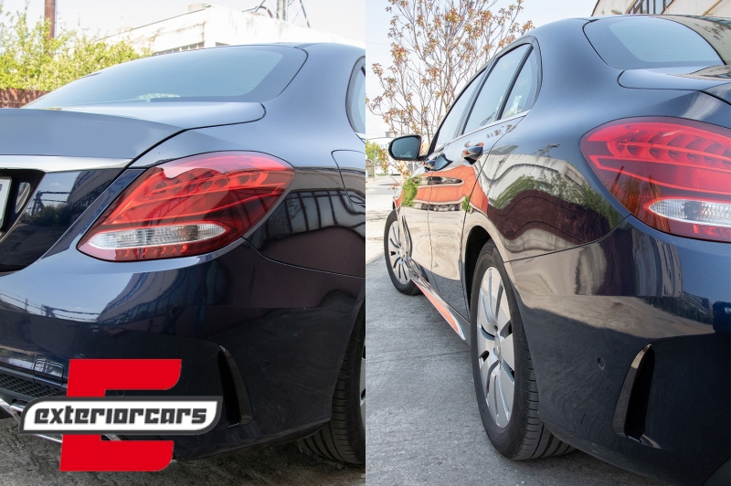 Bočni stražnji flapovi AMG dizajn (piano crna) / Mercedes C-klasa W205 (2014-2020), GCP-SW-006-BL