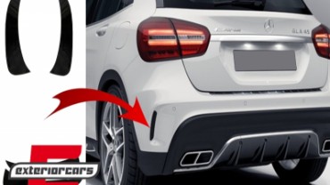 Bočni stražnji flapovi AMG dizajn (piano crna) / Mercedes GLA X156 GLA250 GLA45 (2014-), GCP-SW-MB-043