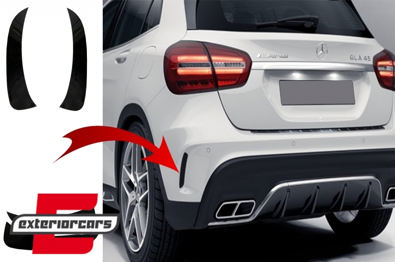 Bočni stražnji flapovi AMG dizajn (piano crna) / Mercedes GLA X156 GLA250 GLA45 (2014-), GCP-SW-MB-043