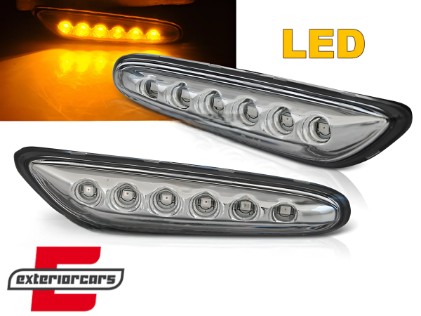 Bočni žmigavci LED (chrome) / BMW 1er E81 E82 E87 E88 (2004-2013) 3er E46 (2001-2005) E90 E91 E92 E93 (2004-2012) 5er E60 E61 (2003-2010), KBBM30