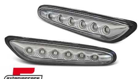 Bočni žmigavci LED (chrome) / BMW 1er E81 E82 E87 E88 (2004-2013) 3er E46 (2001-2005) E90 E91 E92 E93 (2004-2012) 5er E60 E61 (2003-2010), KBBM30