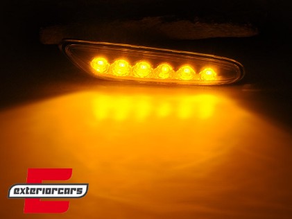 Bočni žmigavci LED (chrome) / BMW 1er E81 E82 E87 E88 (2004-2013) 3er E46 (2001-2005) E90 E91 E92 E93 (2004-2012) 5er E60 E61 (2003-2010), KBBM30