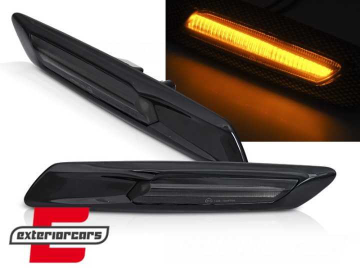Bočni žmigavci LED SEQ (crna/smoke) / BMW serije 5 F10 F11 (2010-2014), KBBM58