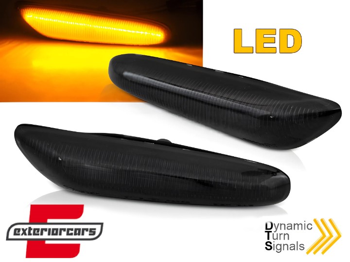 Bočni žmigavci LED SEQ (smoke) / BMW 1er E81 E82 E87 E88 (2004-2013) 3er E46 (2001-2005) E90 E91 E92 E93 (2004-2012) 5er E60 E61 (2003-2010), KBBM39