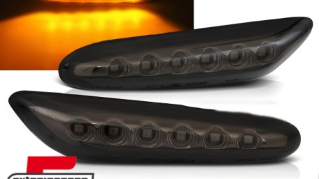 Bočni žmigavci LED (smoke) / BMW 1er E81 E82 E87 E88 (2004-2013) 3er E46 (2001-2005) E90 E91 E92 E93 (2004-2012) 5er E60 E61 (2003-2010), KBBM29