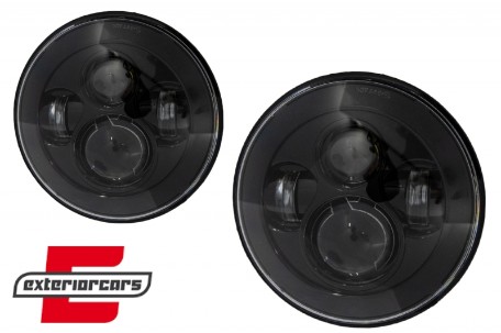 CREE LED prednji farovi 7inch (crna) / Jeep Wrangler JK TJ LJ Land ROVER Defender Mercedes W463, HLU7INCHLYA