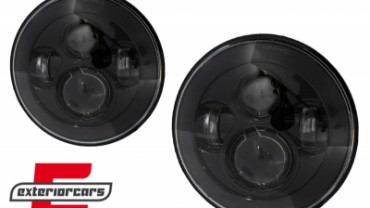CREE LED prednji farovi 7inch (crna) / Jeep Wrangler JK TJ LJ Land ROVER Defender Mercedes W463, HLU7INCHLYA
