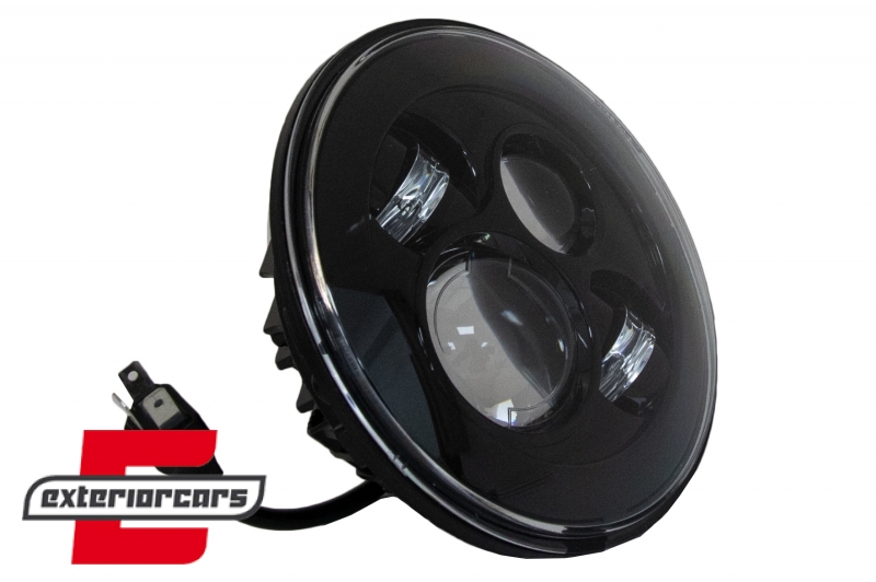 CREE LED prednji farovi 7inch (crna) / Jeep Wrangler JK TJ LJ Land ROVER Defender Mercedes W463, HLU7INCHLYA