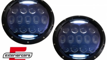 CREE LED prednji farovi Amber Halo DRL 7 Inch / Jeep Wrangler TJ & JK (1997-2018), HLU7INCHLN1