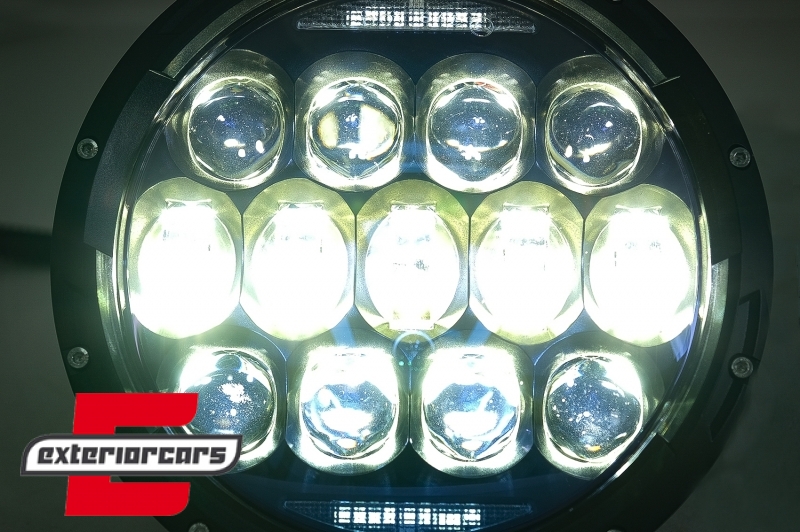 CREE LED prednji farovi Amber Halo DRL 7 Inch / Jeep Wrangler TJ & JK (1997-2018), HLU7INCHLN1