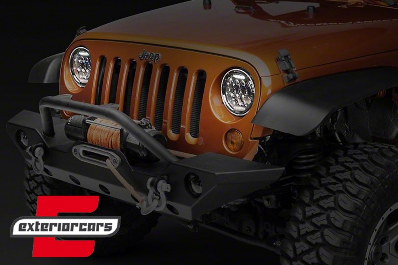 CREE LED prednji farovi Amber Halo DRL 7 Inch / Jeep Wrangler TJ & JK (1997-2018), HLU7INCHLN1