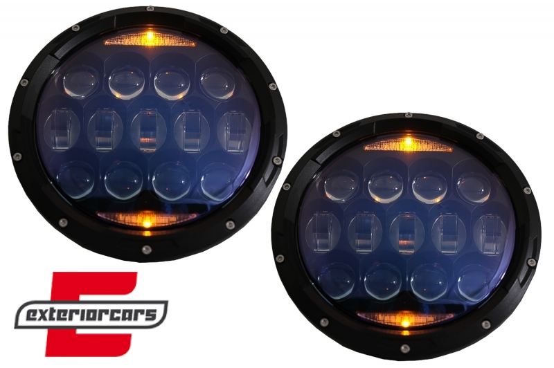 CREE LED prednji farovi Amber Halo DRL 7 Inch / Jeep Wrangler TJ & JK (1997-2018), HLU7INCHLN1