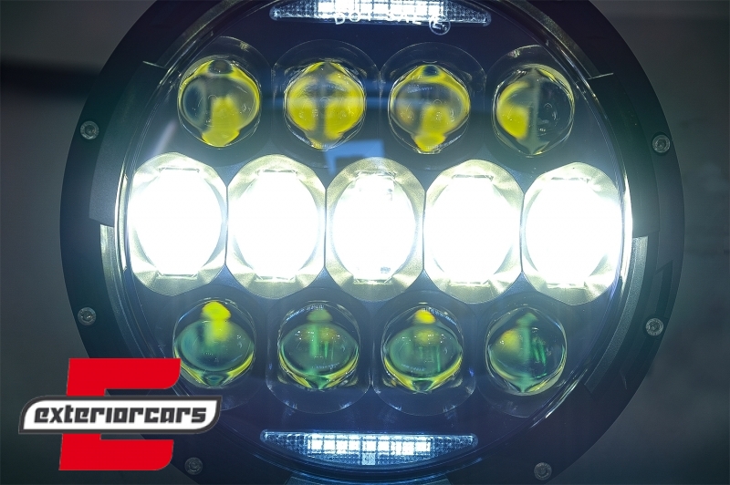CREE LED prednji farovi Amber Halo DRL 7 Inch / Jeep Wrangler TJ & JK (1997-2018), HLU7INCHLN1
