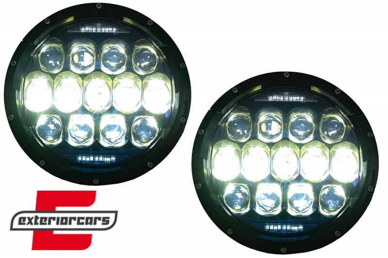 CREE LED prednji farovi Amber Halo DRL 7 Inch / Jeep Wrangler TJ & JK (1997-2018), HLU7INCHLN1