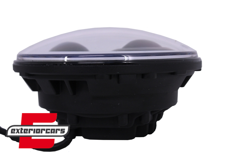 CREE LED prednji farovi Angel Eye (crna) / Jeep Wrangler JK TJ LJ Land ROVER Defender Mercedes W463, HLU7INCHB
