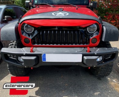 CREE LED prednji farovi Angel Eye (crna) / Jeep Wrangler JK TJ LJ Land ROVER Defender Mercedes W463, HLU7INCHB