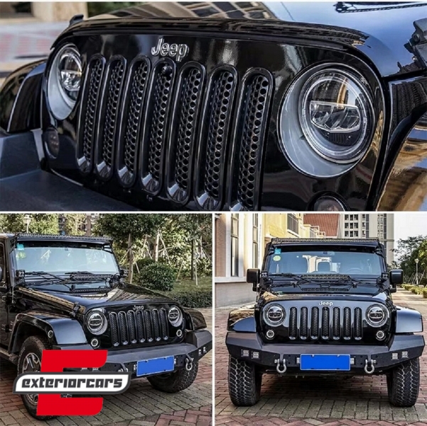 CREE LED prednji farovi Angel Eye DRL 5 Stars dizajn / Jeep Wrangler JK TJ LJ JL (1997-2017), HLU7INCHJ8
