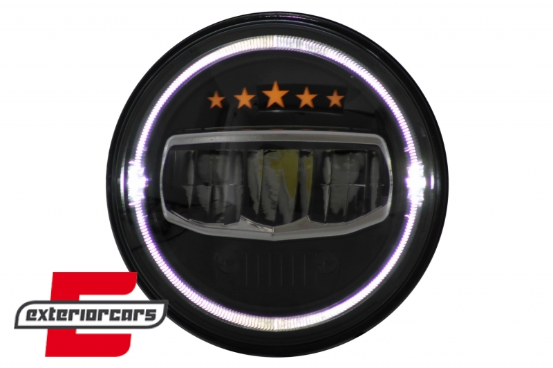 CREE LED prednji farovi Angel Eye DRL 5 Stars dizajn / Jeep Wrangler JK TJ LJ JL (1997-2017), HLU7INCHJ8