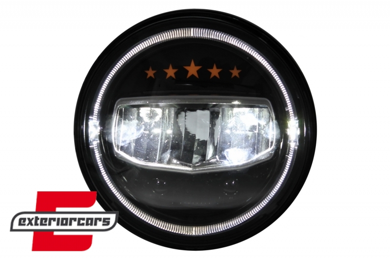 CREE LED prednji farovi Angel Eye DRL 5 Stars dizajn / Jeep Wrangler JK TJ LJ JL (1997-2017), HLU7INCHJ8