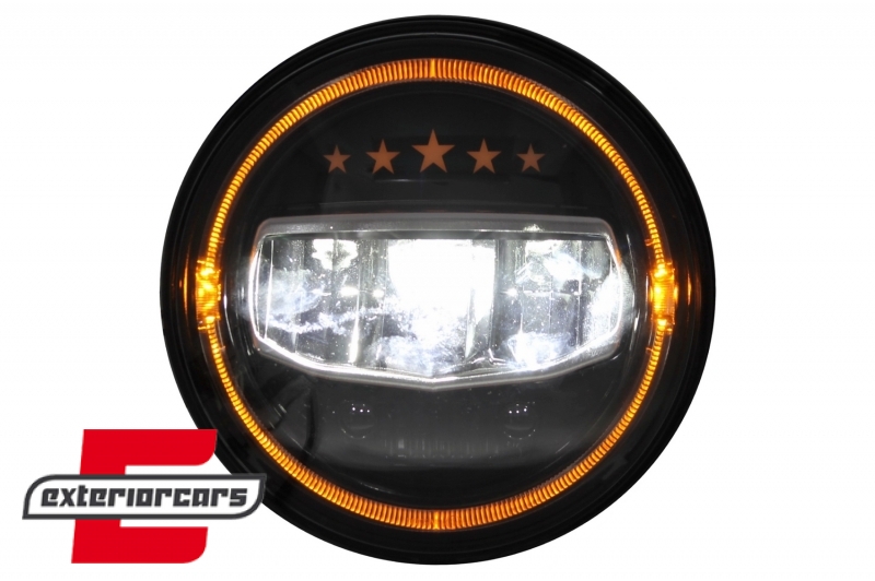 CREE LED prednji farovi Angel Eye DRL 5 Stars dizajn / Jeep Wrangler JK TJ LJ JL (1997-2017), HLU7INCHJ8