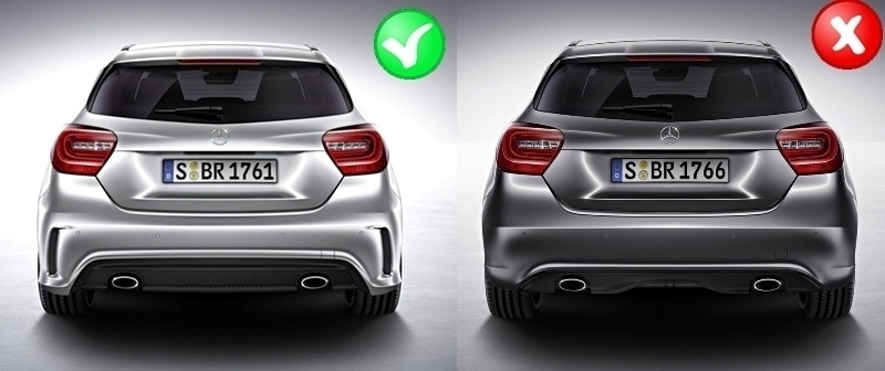 Difuzor zraka A45 AMG Facelift dizajn (Carbon) / MERCEDES A-klasa W176 (2013-2018), RDMBW176FFCF