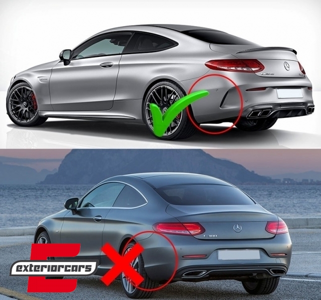 Difuzor zraka C63 AMG Edition 1 dizajn (piano crna) / Mercedes C-klasa C205 A205 Coupe Cabrio (2014-2019), RDMBC205C63B