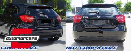 Difuzor zraka Facelift A45 AMG dizajn (piano crna) / Mercedes A-klasa W176 (2012-2018), RDMBW176F