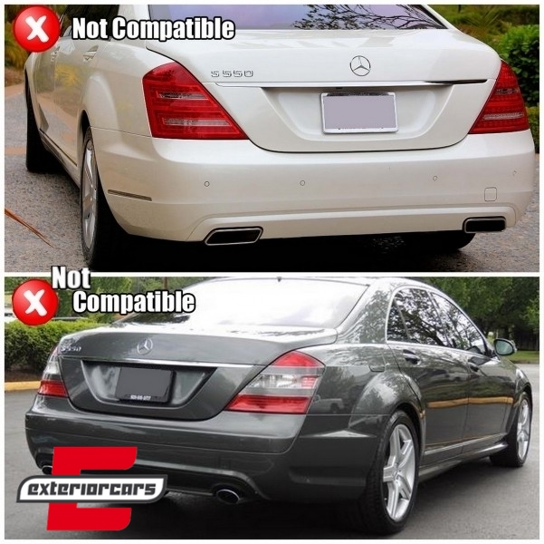 Difuzor zraka Facelift S63 S65 AMG dizajn (mat crna) / Mercedes S-klasa W221 (2006-2013), RDMBW221