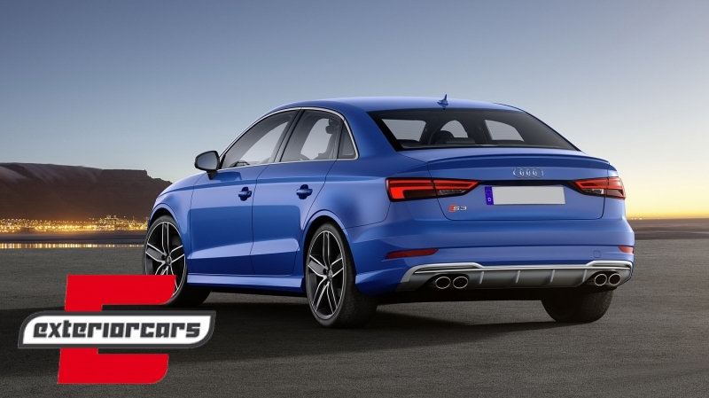 Difuzor zraka & ispušni sustav S3 dizajn / Audi A3 8V Facelift limuzina cabrio (2016-2019) S line, CORDAUA38VFSSESB
