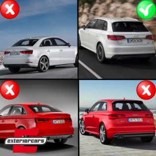 Difuzor zraka & ispušni sustav S3 dizajn / Audi A3 8V Hatchback Sportback (2012-2015), CORDAUA38VHESHB